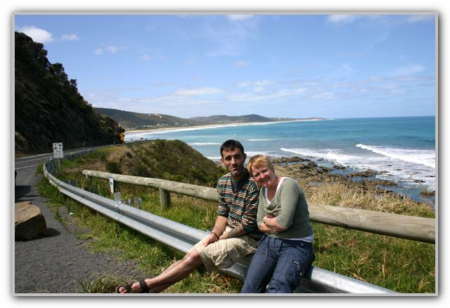 Stuart & Karen during drive from Torquay to Lorne Feb 2007 1